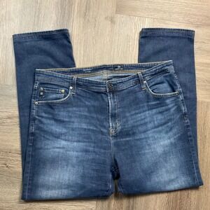 AG Adriano Goldschmied The Everett Slim Straight Jeans Mens 40x29 Dark Wash Blue